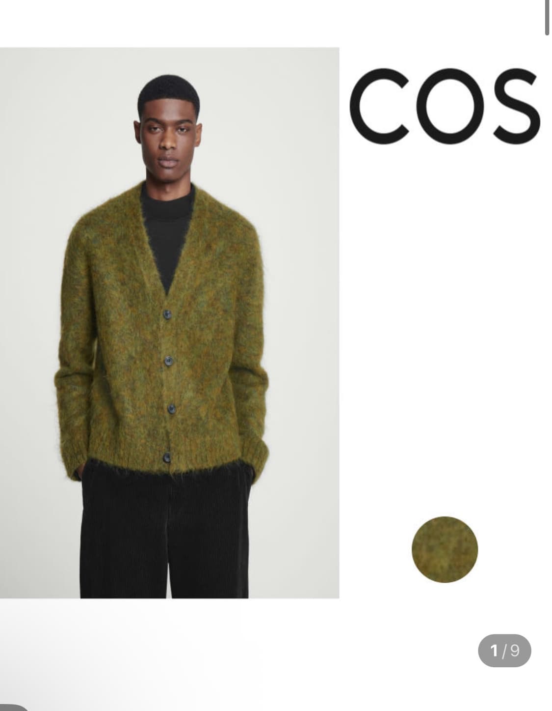 cos 스페이스 다이 모헤어 가디건 L 상품이미지1