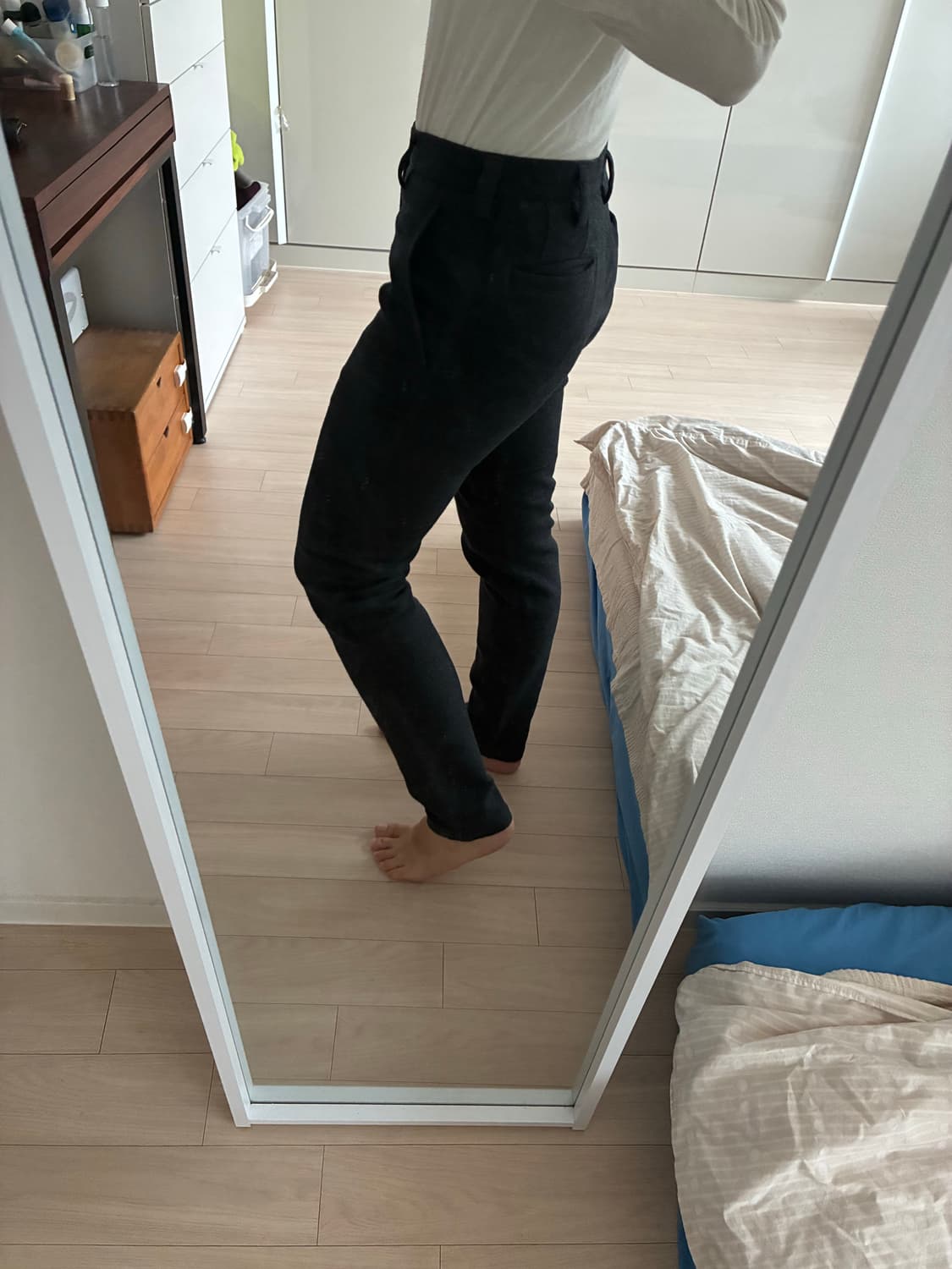 블루블루재팬 울혼방 슬림팬츠 사이즈1 상품이미지6