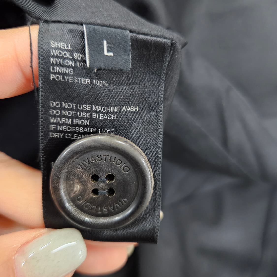 [L] 비바스튜디오 울 싱글 버튼 코트 자켓 1204JM1 상품이미지5
