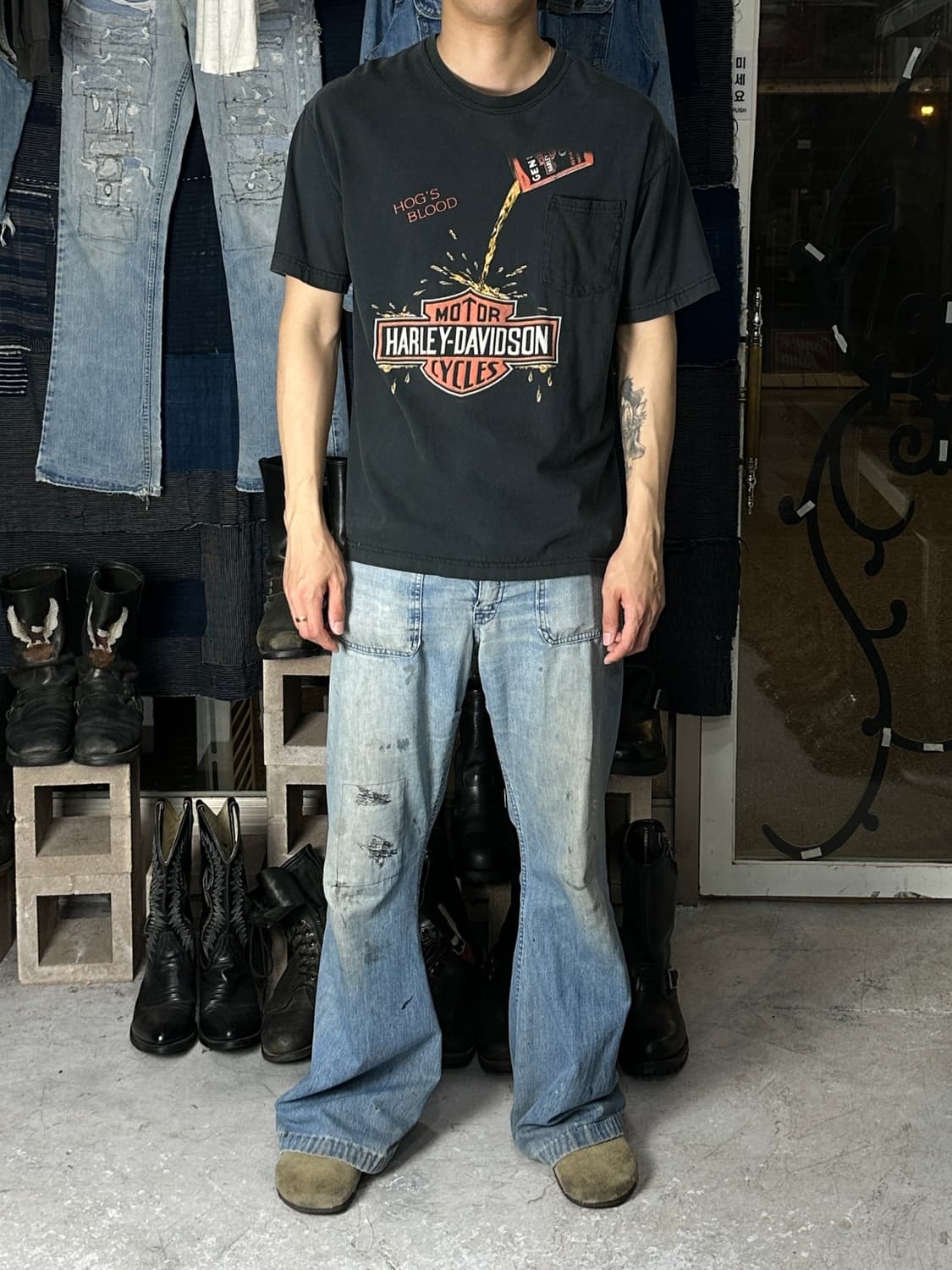 00's USA Made 할리 데이비슨 티셔츠 빈티지 할리티 상품이미지9
