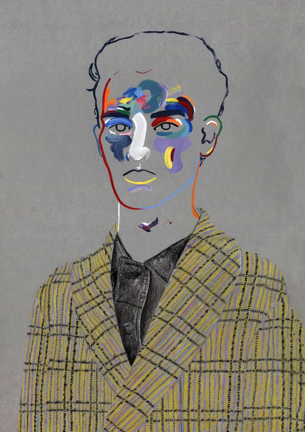 우영미 숄카라 체크 코트 46사이즈 상품이미지9