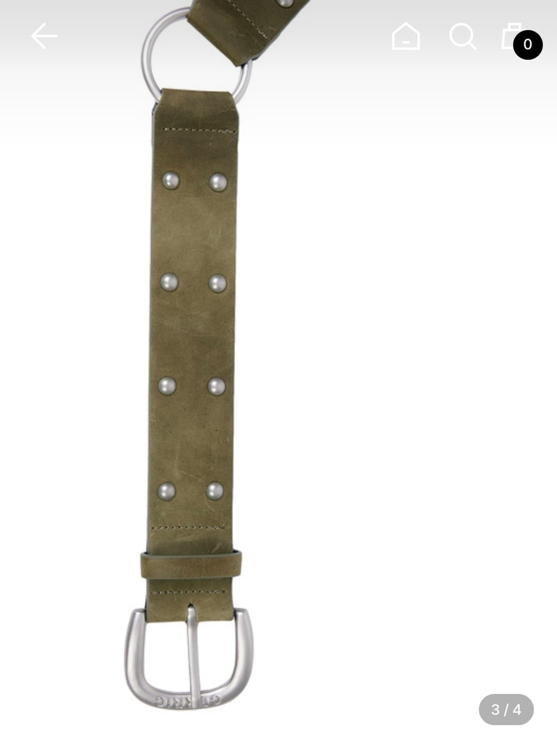 세릭 cerric TWO RING RIVET BELT / Brown 상품이미지4