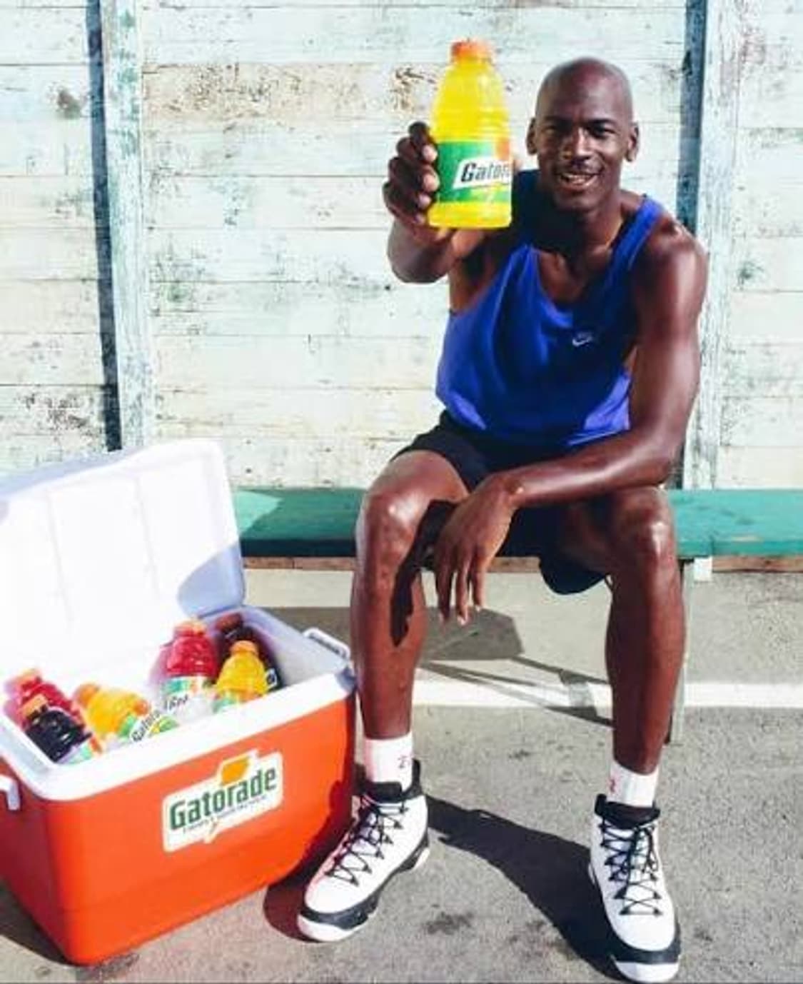 나이키 조던 게토레이 콜라보 후드 티셔츠 긴팔 L 105 빈티지 블랙 상품이미지10