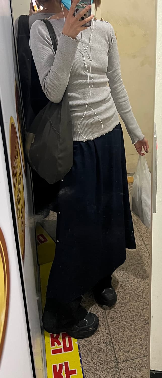 베이스레인지 실크 스커트 상품이미지4