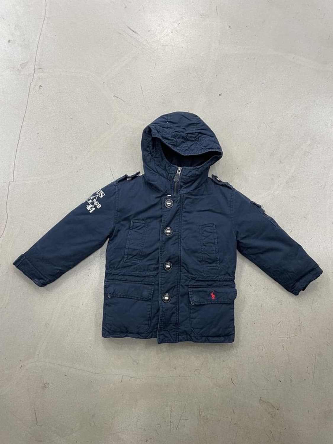 폴로 랄프로렌 키즈 네이비 후드 패딩 S 상품이미지1