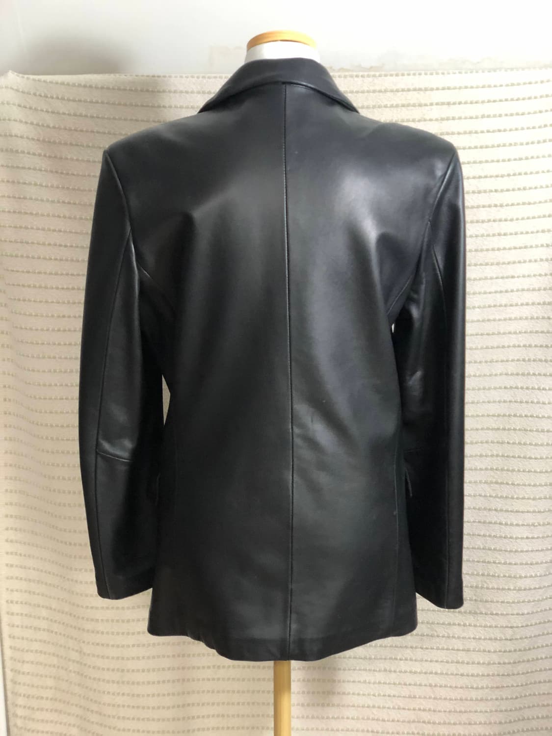 빈티지 블랙 이탈리안 리얼 레더 양가죽 자켓 블레이저 상품이미지4