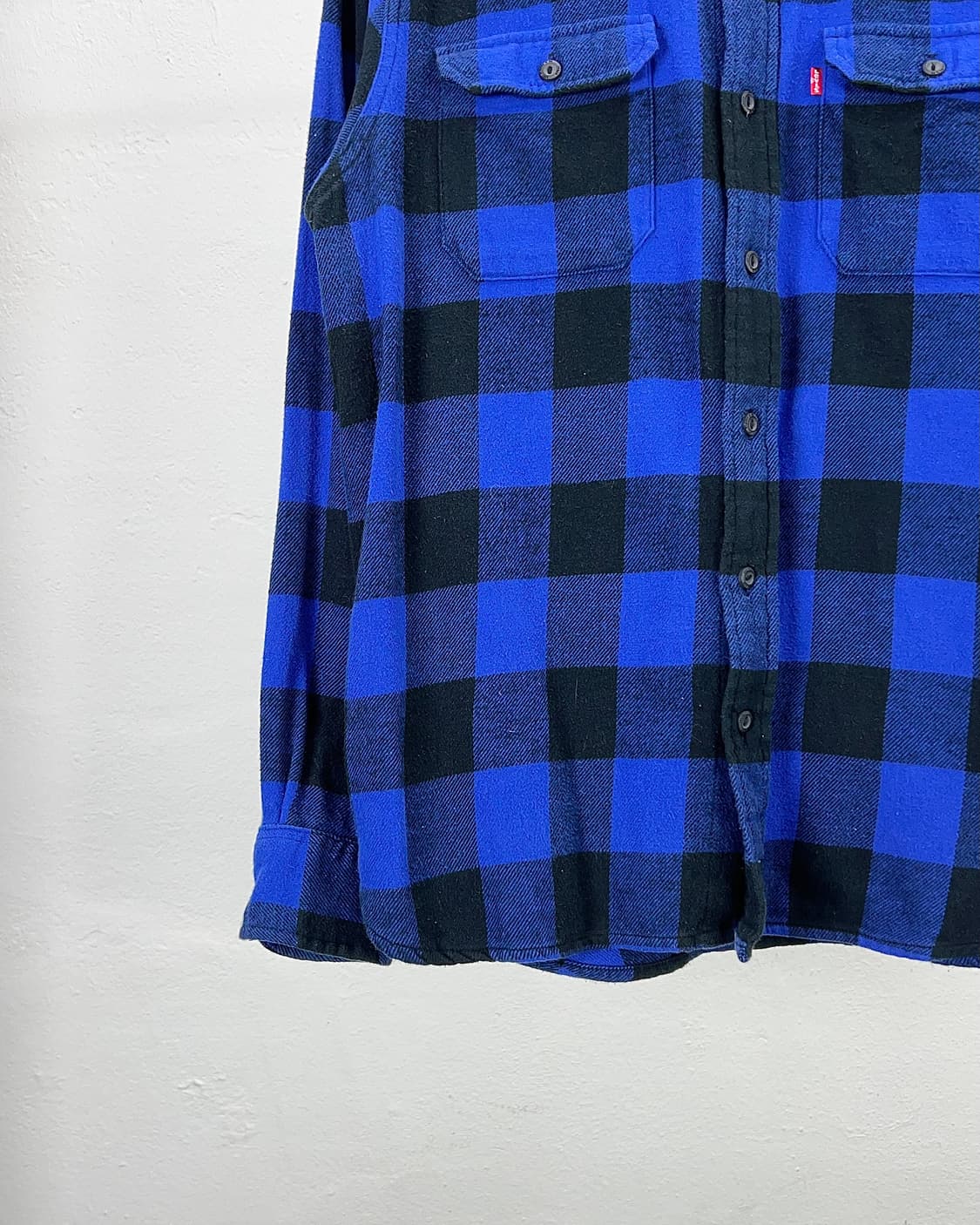 리바이스 블루 버팔로 체크 클래식 플랩 포켓 워크 플란넬 셔츠 자켓 상품이미지4