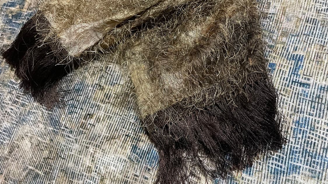 JPN 빈티지 Y2K 모리걸 유니크 수작업 아크 텍스처 스카프 머플러 상품이미지3