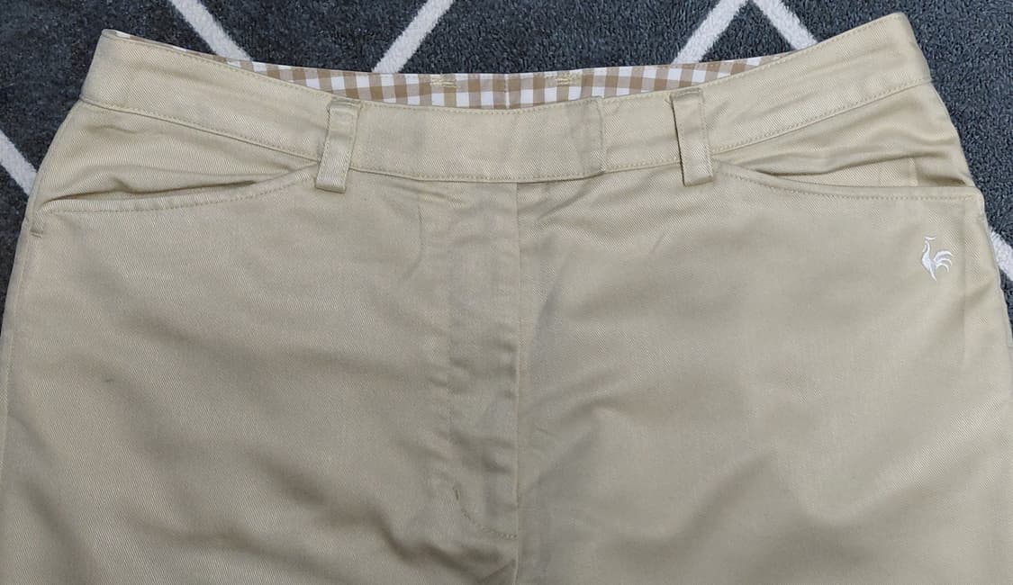 [L] 르꼬끄 스포르티브 골프 컬렉션 기능성 면팬츠 (베이지) 상품이미지1