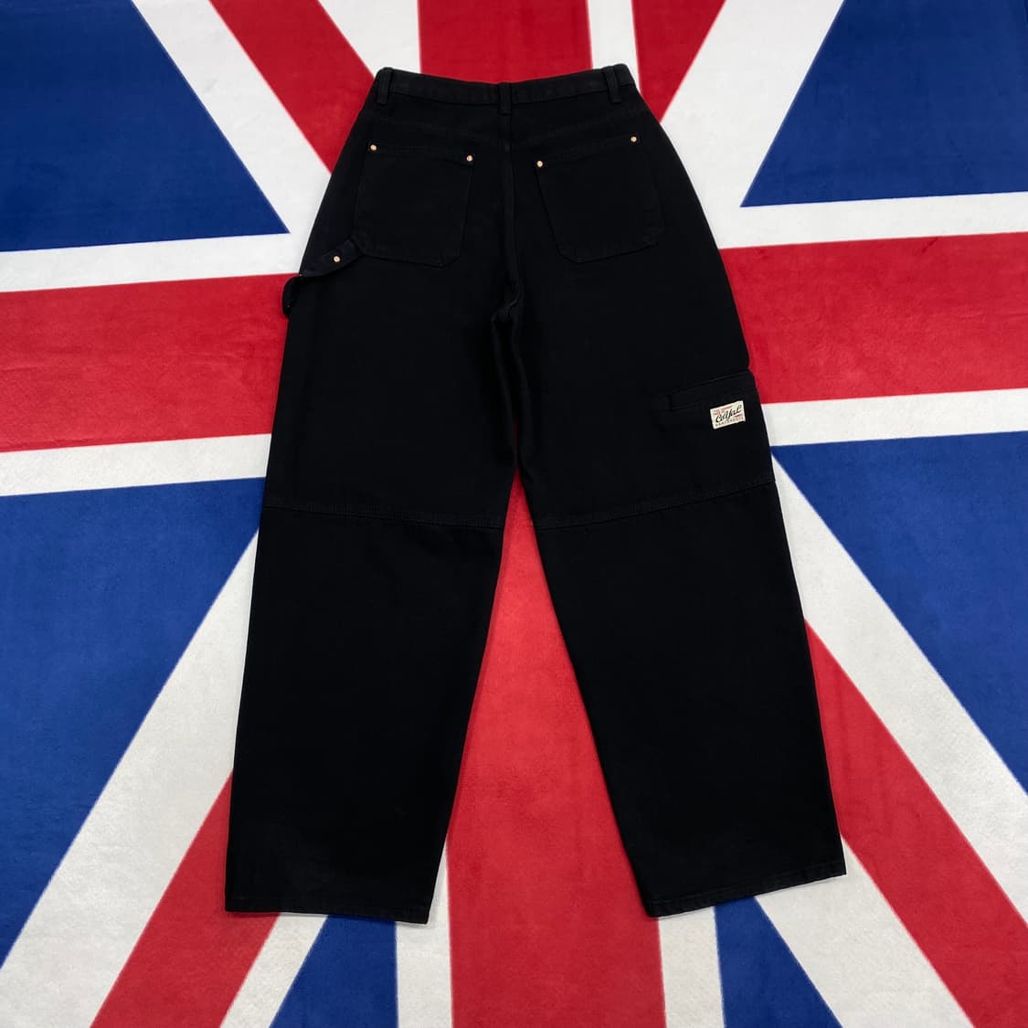 블랙데님 와이드 카펜터팬츠 여성 M  상품이미지4