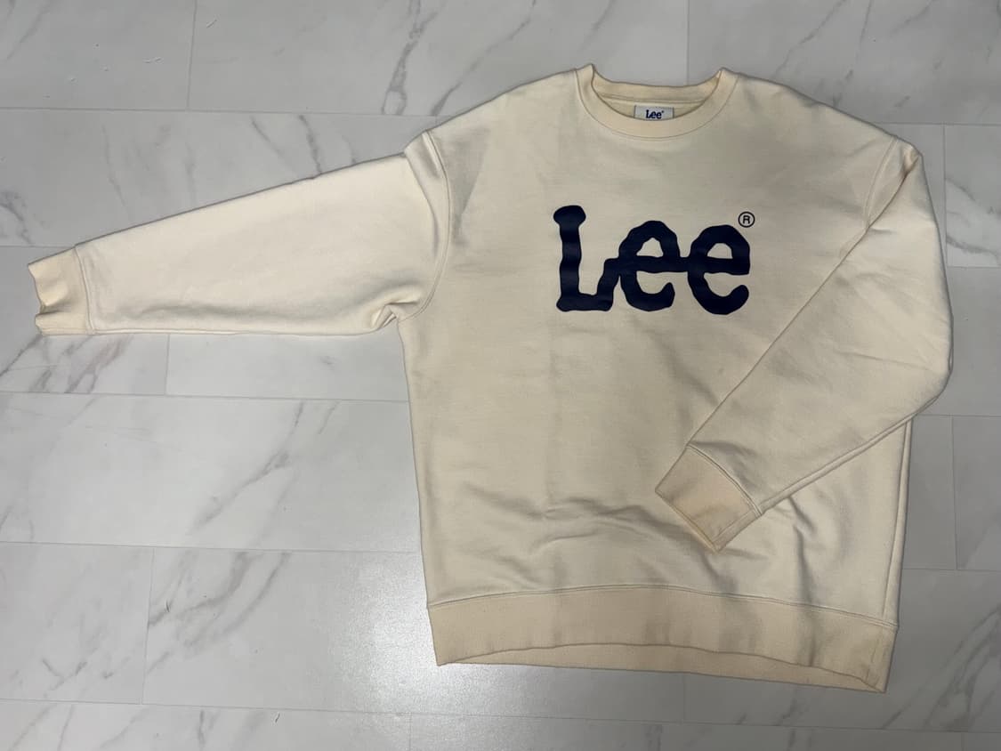 리 빅 트위치 루즈핏 맨투맨 로고 후드 긴팔 티셔츠 아이보리 XL 상품이미지1