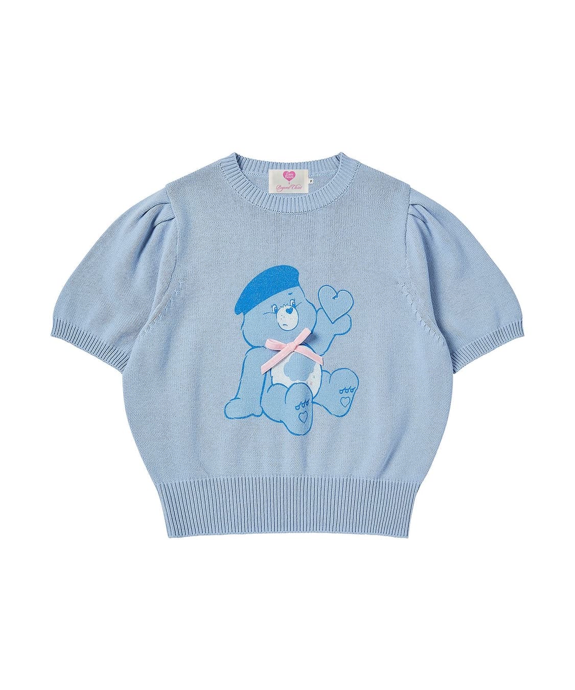 비욘드클로젯 x 케어베어 반팔 니트 스카이블루 상품이미지1