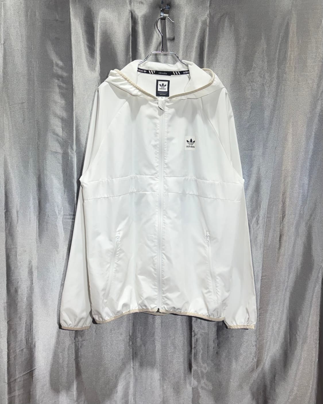 XXL 아디다스 파이어버드 절개 화이트 후드 바람막이 상품이미지2