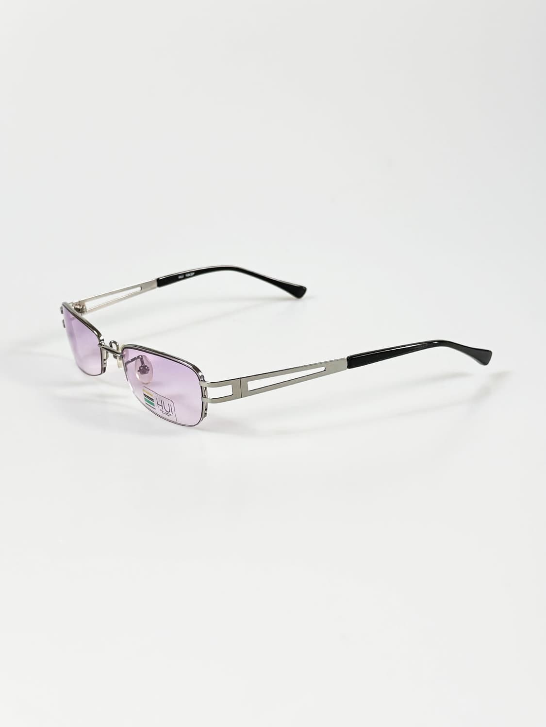 HUI 메탈 스퀘어 반무테 틴트 프레임 빈티지 안경 상품이미지3