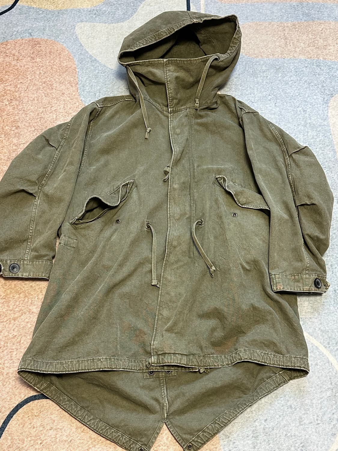 [1] 헤릴(HERILL) 1951 피쉬테일 덕파카 올리브 상품이미지4