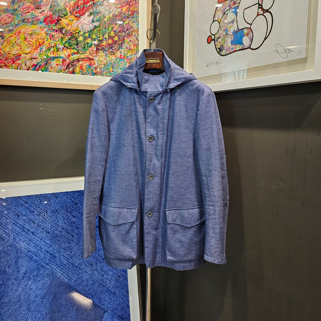 로로피아나 데님 레인시스템 후드 코트 ( 탈부착 ) 상품이미지1