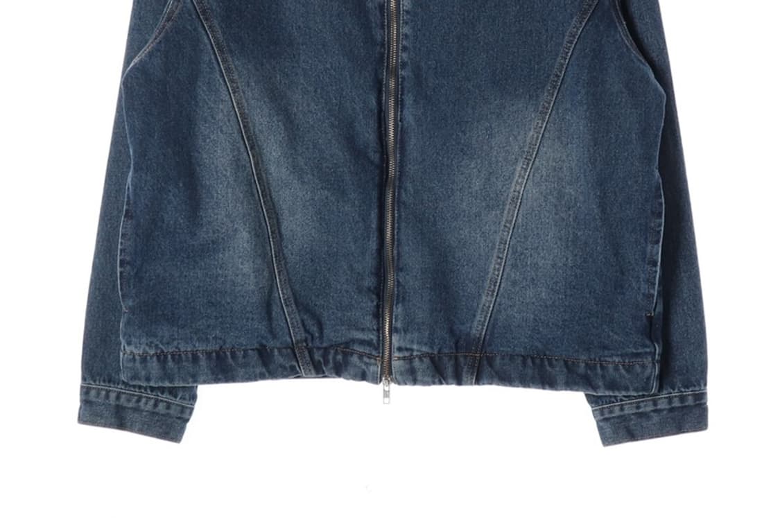 앨빈클로 DE LUXE 절개 디테일 하이넥 데님 자켓 XL 상품이미지4