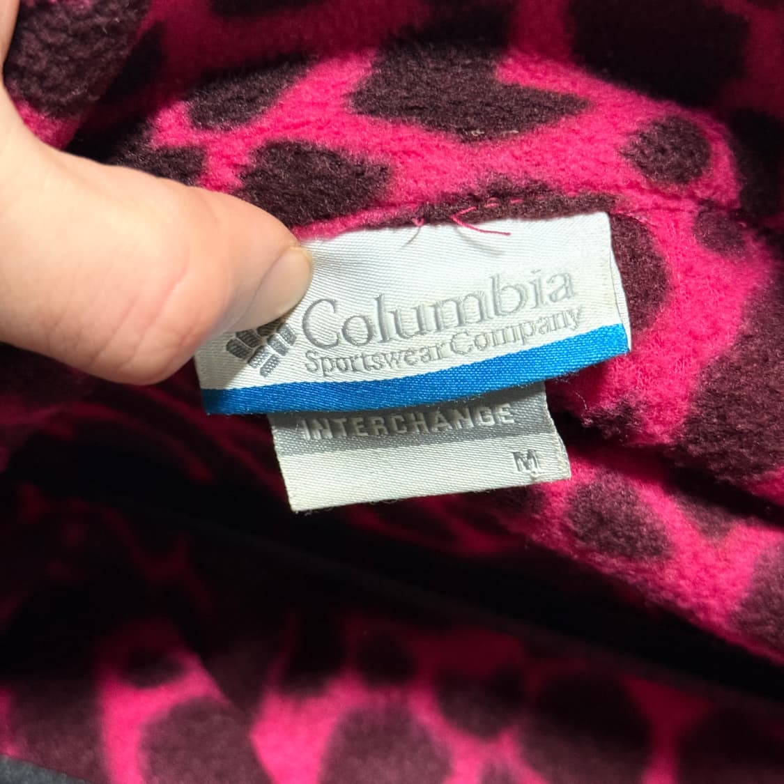 컬럼비아 핫핑크 레오파드 패턴 투웨이 플리스 자켓 상품이미지7