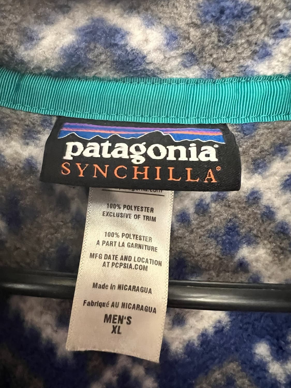 10s 파타고니아 신칠라 스냅-T 블루/레드 아즈텍 패턴 상품이미지3