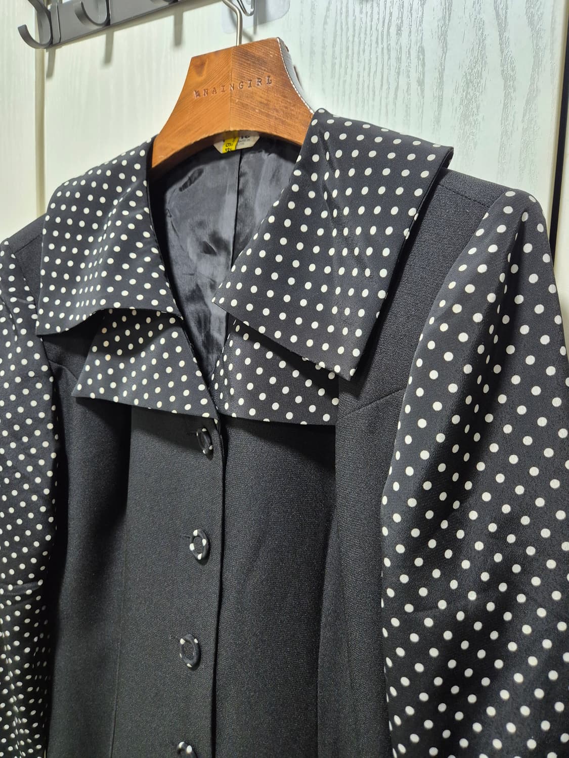 (타임세일)JPN 아나키걸 도트 블랙 원피스 상품이미지4