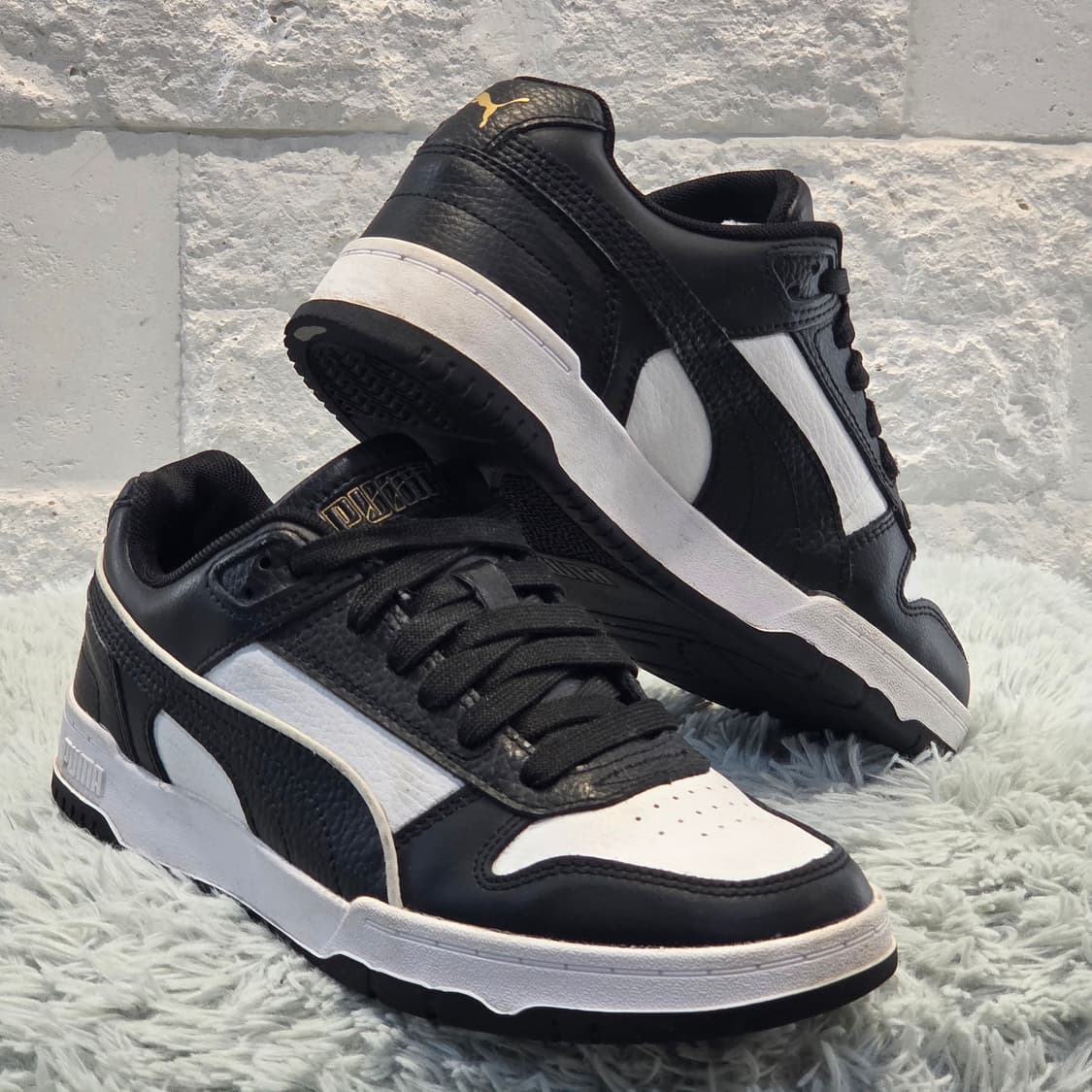 8a-18:푸마 CLYDE CORE 페리 스니커즈 블랙화이트 230mm 상품이미지4