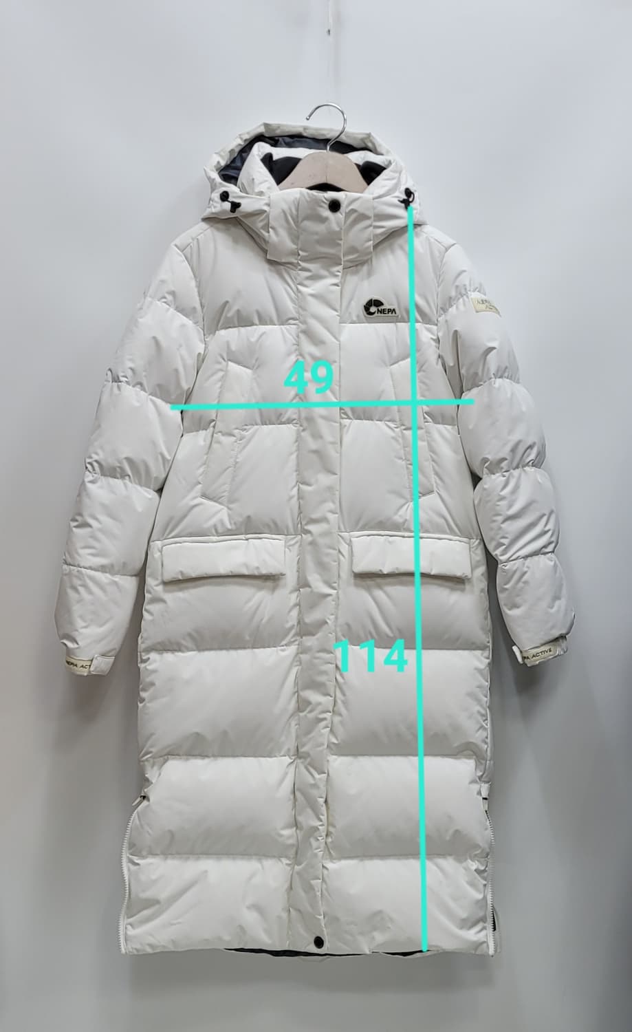 NEPA 네파 화이트 구스 다운 롱 패딩 / 여 85 
 상품이미지10
