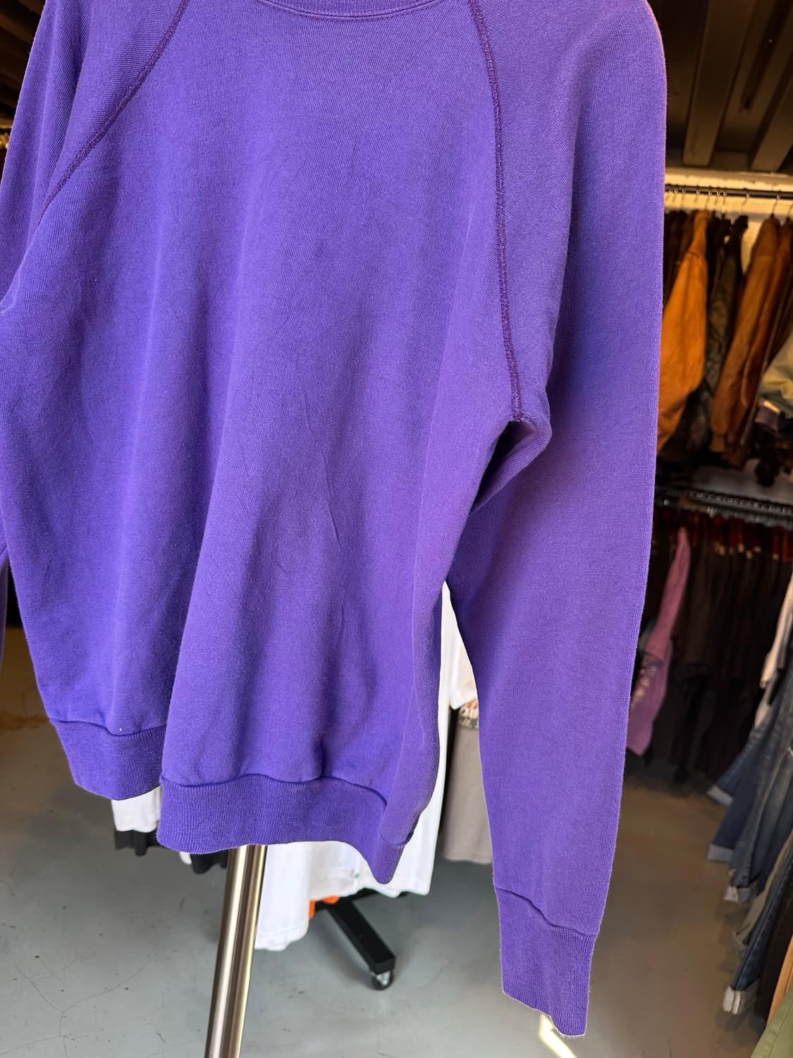 90s 50/50 플레인 스웻셔츠 퍼플 made in usa 상품이미지4