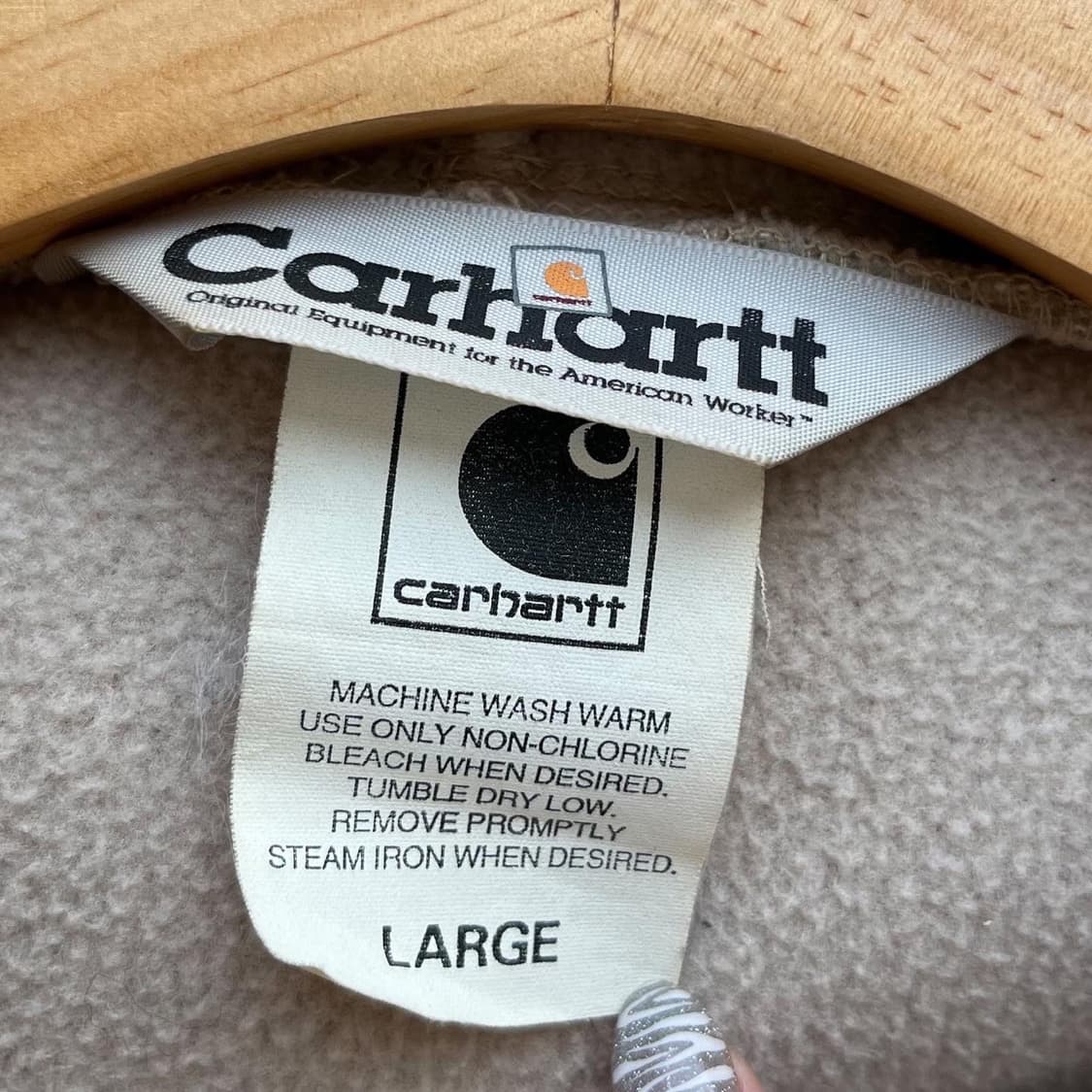 칼하트 제팬 라인 아이보리 쉐르파 플리스 후드 자켓 상품이미지7