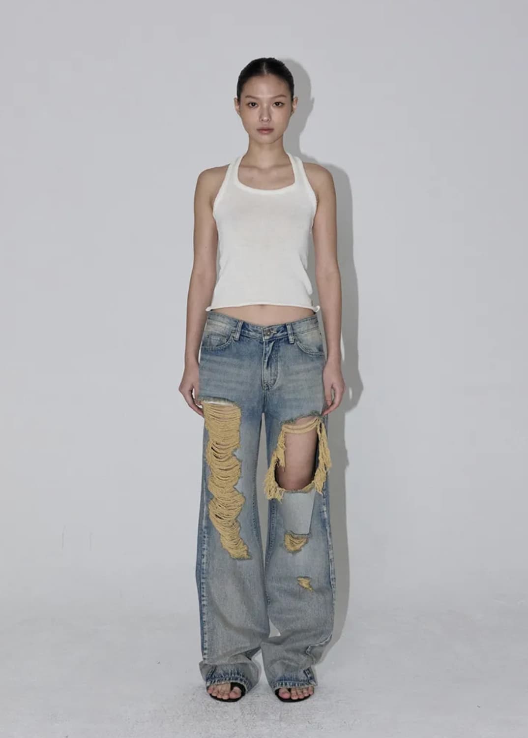 이네기 Distressed 데님 팬츠 S 상품이미지1