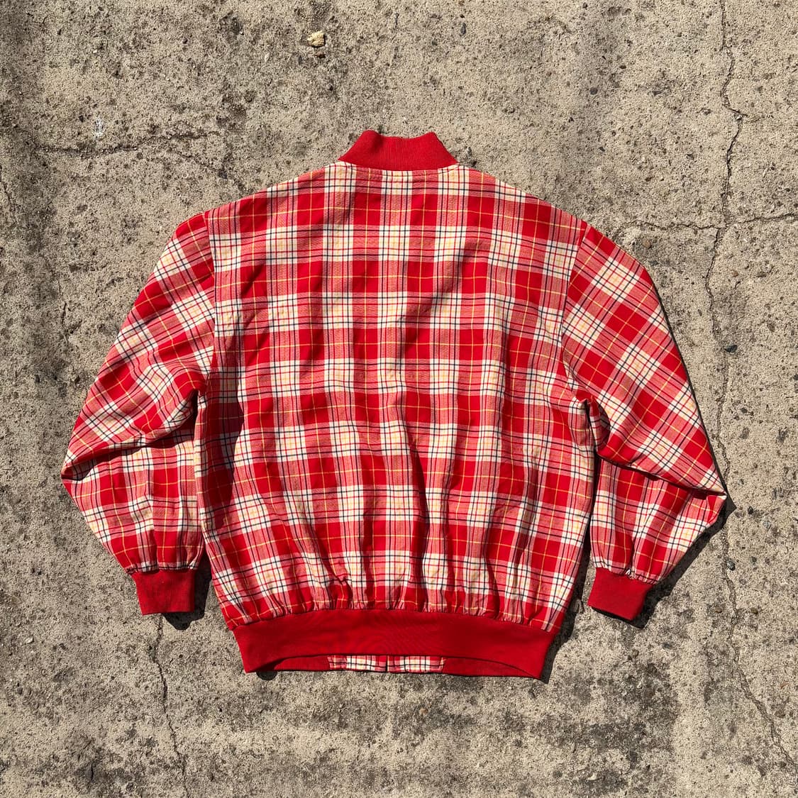 (L) 90s 서광 라코스테 체크 블루종 자켓 상품이미지3