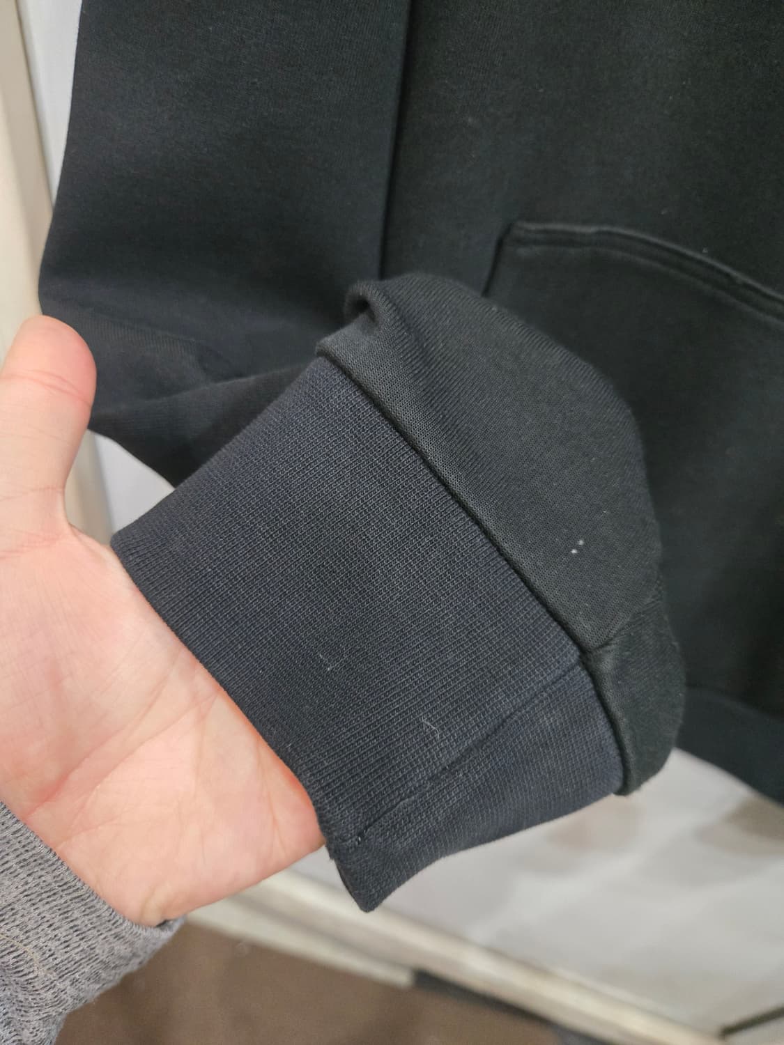 (사이즈FR 3, US S) LACOSTE 라코스테 올블랙 후드티셔츠! 상품이미지3