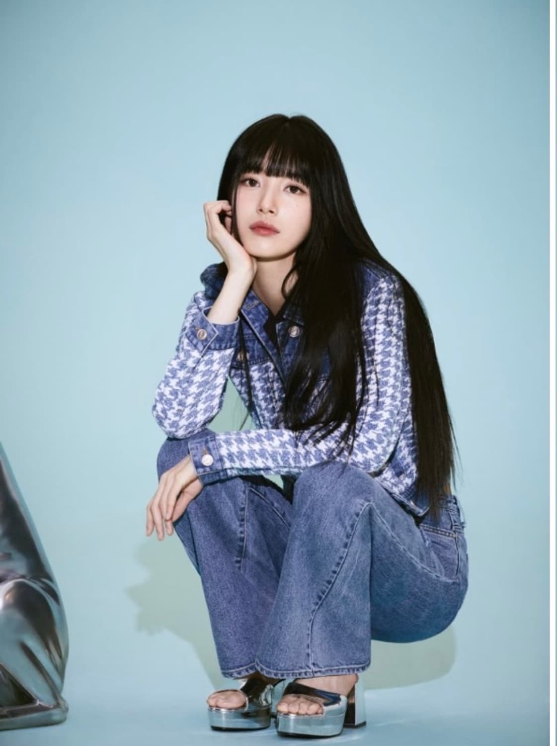 게스 수지 트위드 청자켓 S 상품이미지1