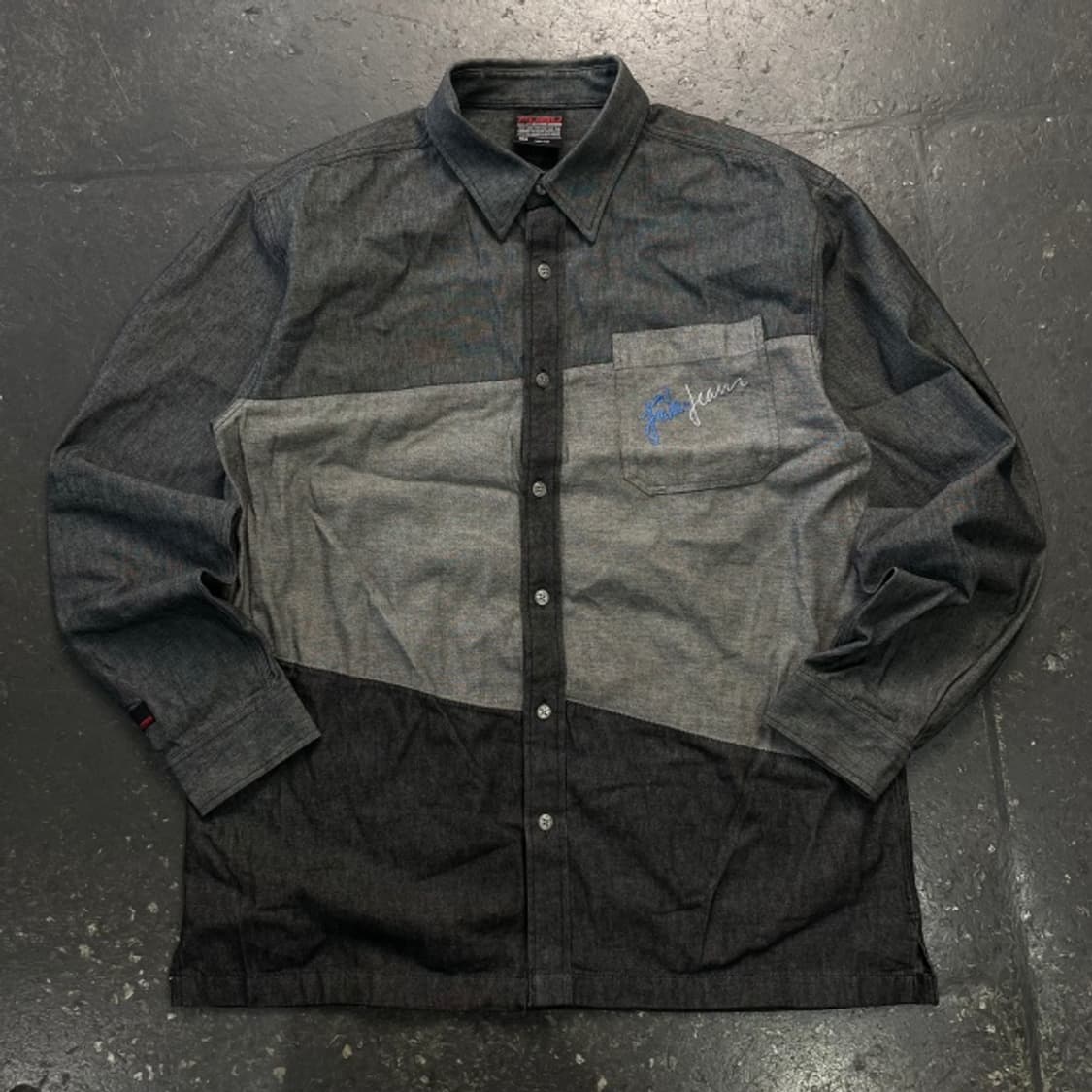 100 후부 올드스쿨 데님셔츠  상품이미지1