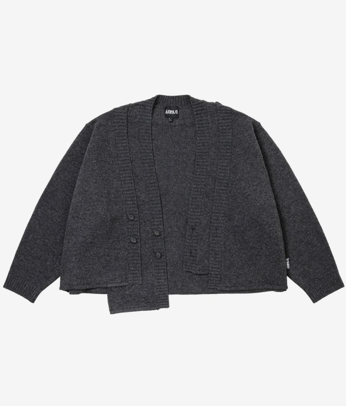 아조바이아조 Double Layered Cardigan[CHARCOAL] 상품이미지2