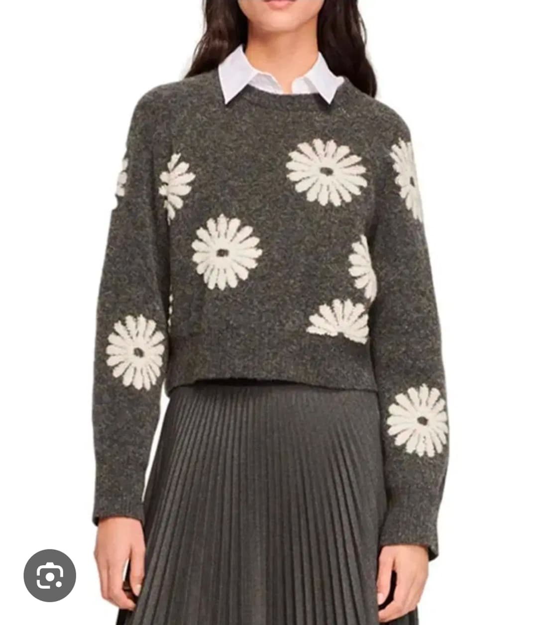 산드로 데이지 크롭 울 니트 1 사이즈 상품이미지1