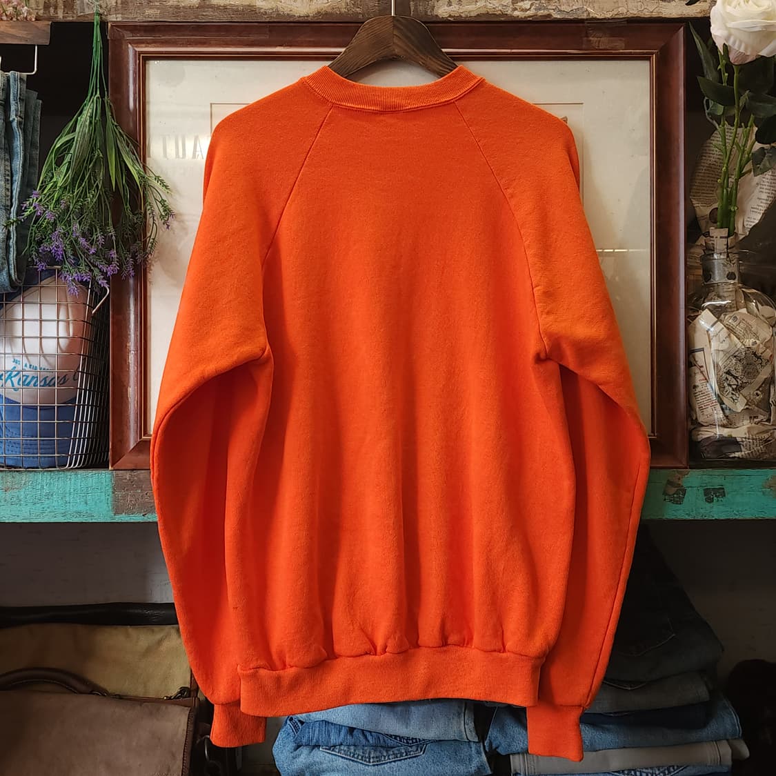 90s 져지스 빈티지 스웻셔츠 플레인 스웻셔츠 오렌지 xl 상품이미지2
