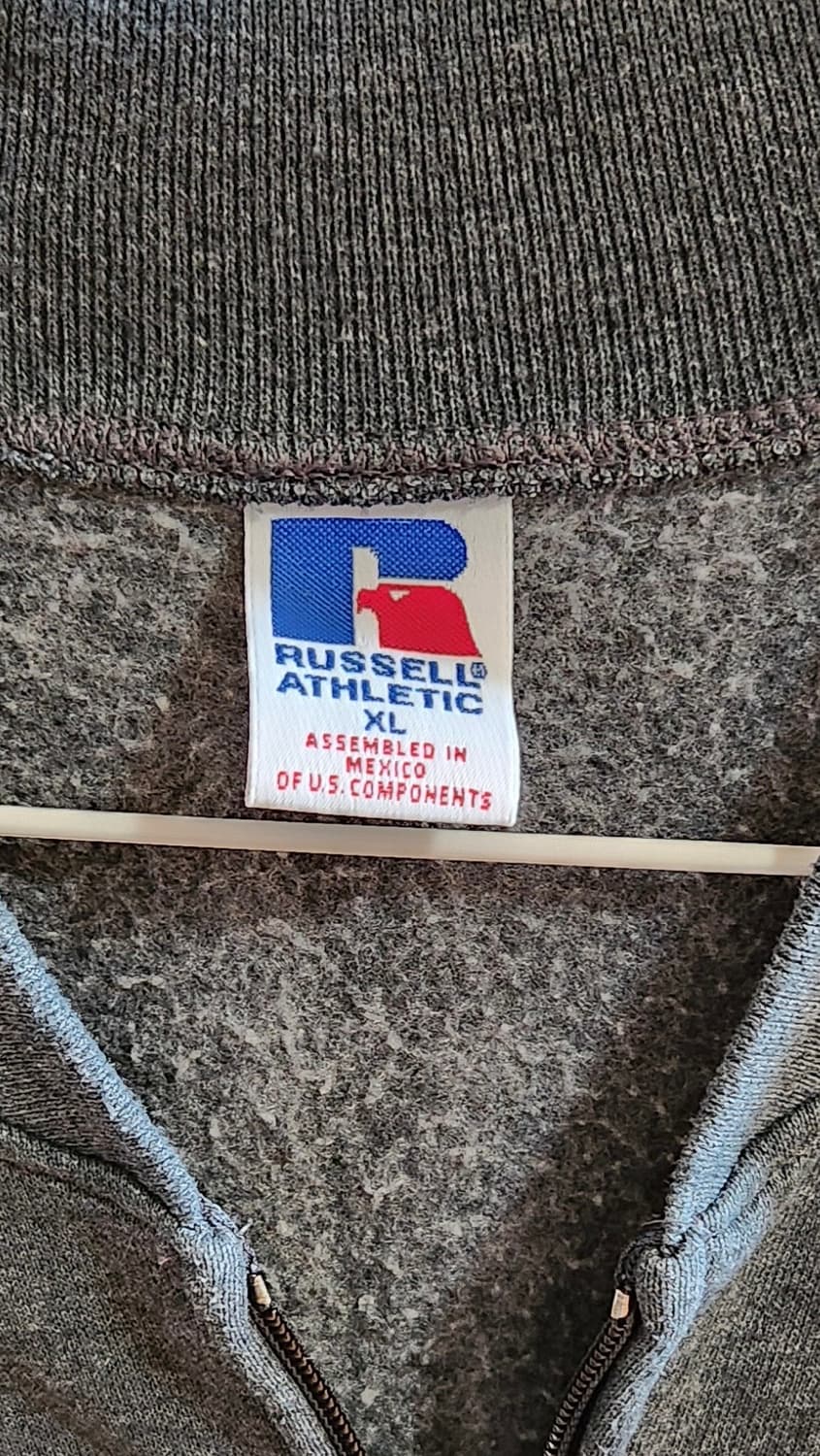빈티지 러셀 스웻집업 다크그린 상품이미지3