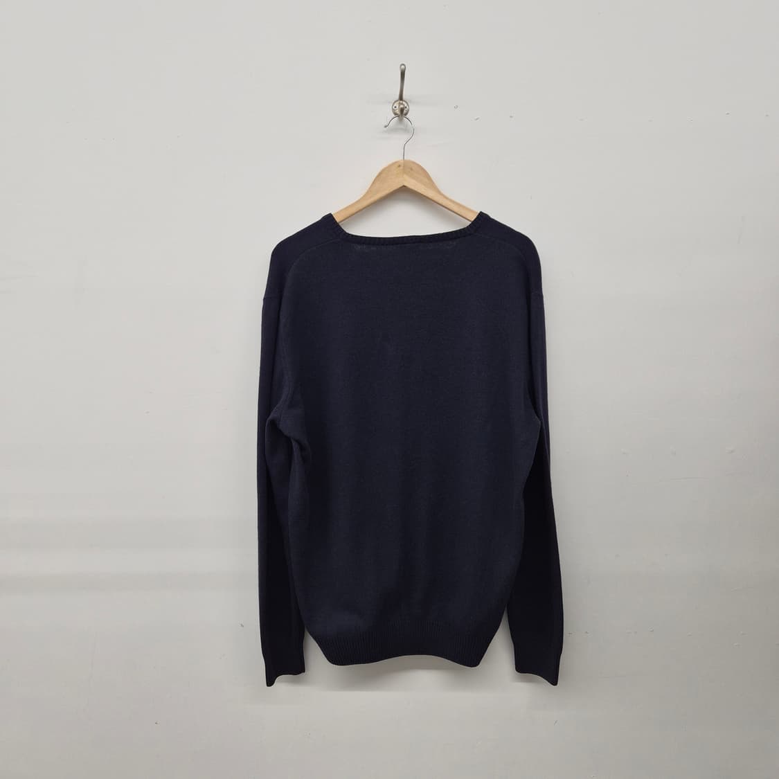 라코스테 아가일 브이넥 니트 네이비 남성 M 상품이미지7