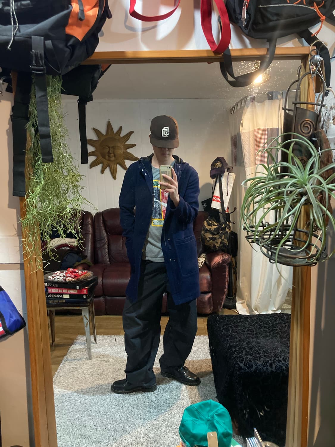 JPN vtg 울 후드 코트 상품이미지1