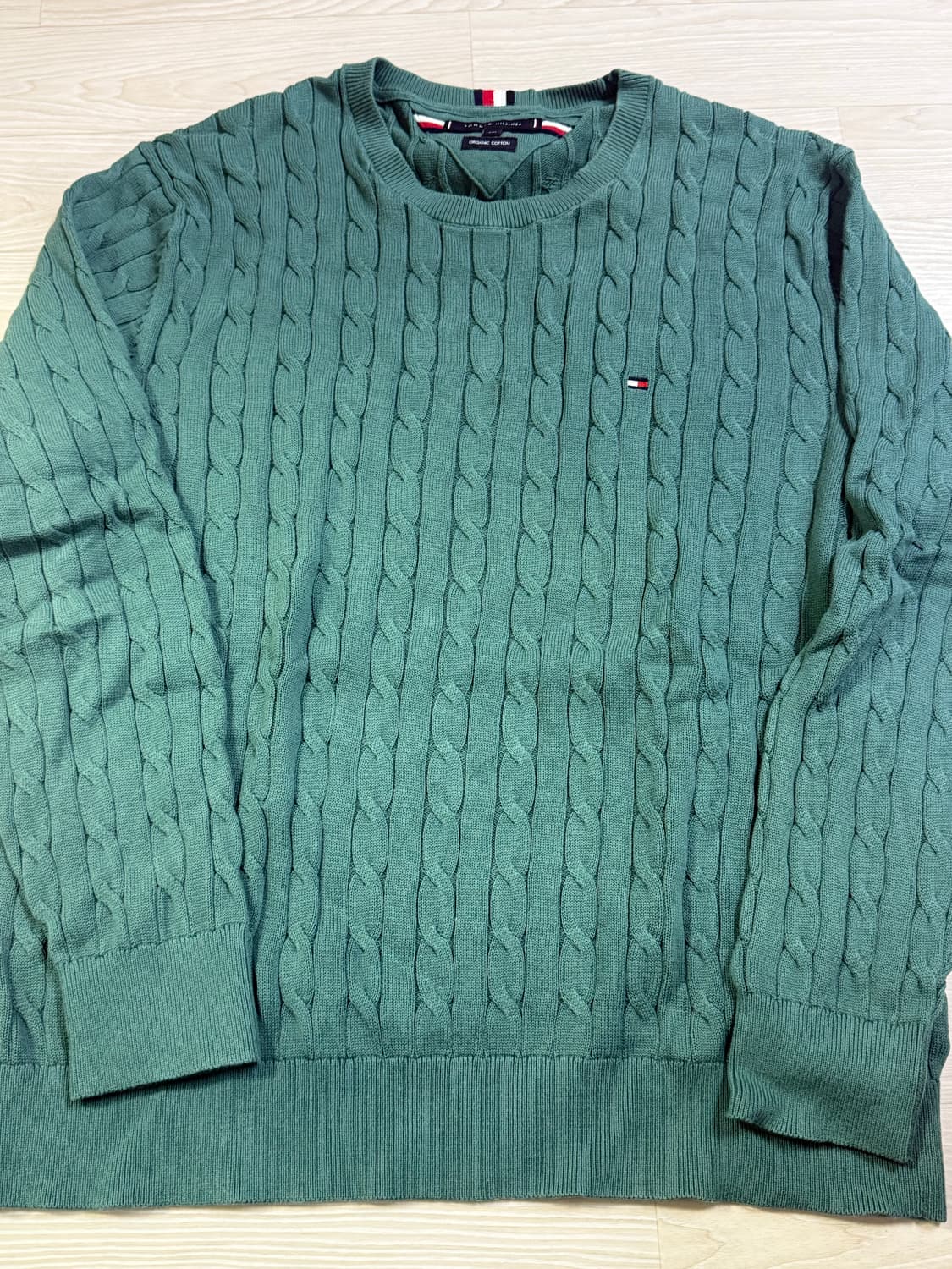 타미힐피거 오가니코튼 청록색 니트(2XL) 상품이미지1