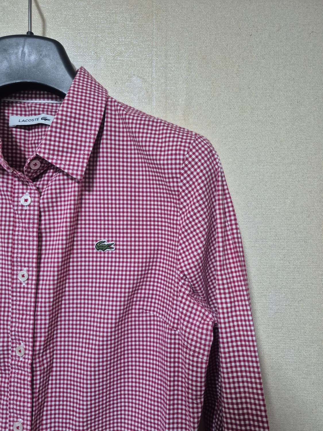 라코스테 깅엄 체크셔츠 상품이미지3