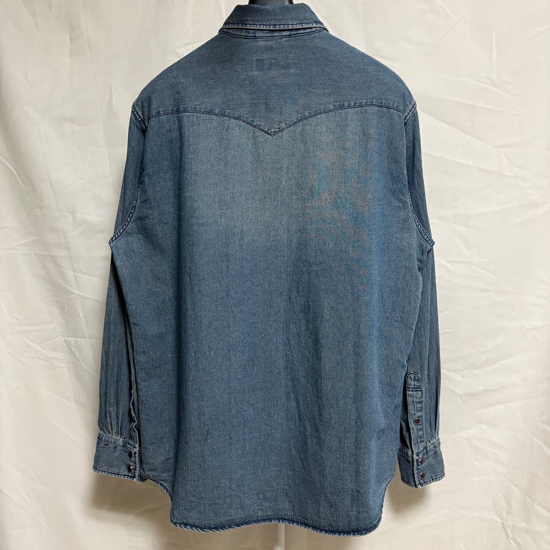 솔티 워시드 웨스턴 데님 셔츠 / 미드블루, M 상품이미지7