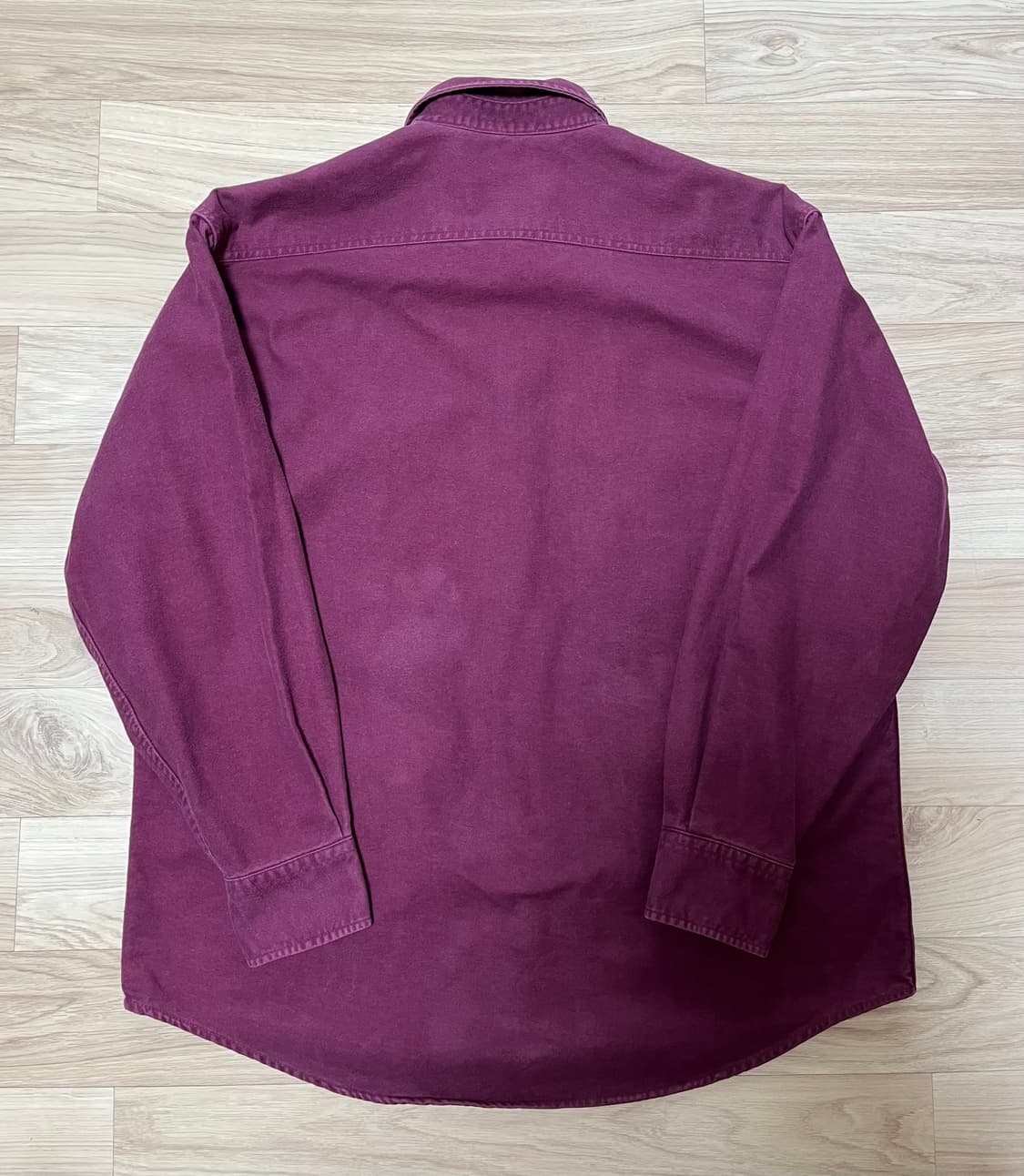 90s 세인트 존스 베이 샤모아 셔츠 버건디 L 상품이미지4