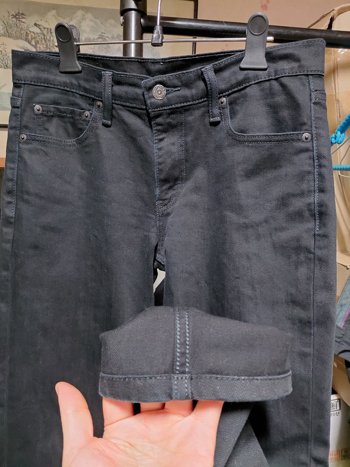 [리바이스511]슬림핏 블랙 데님 청바지 30사이즈 상품이미지8