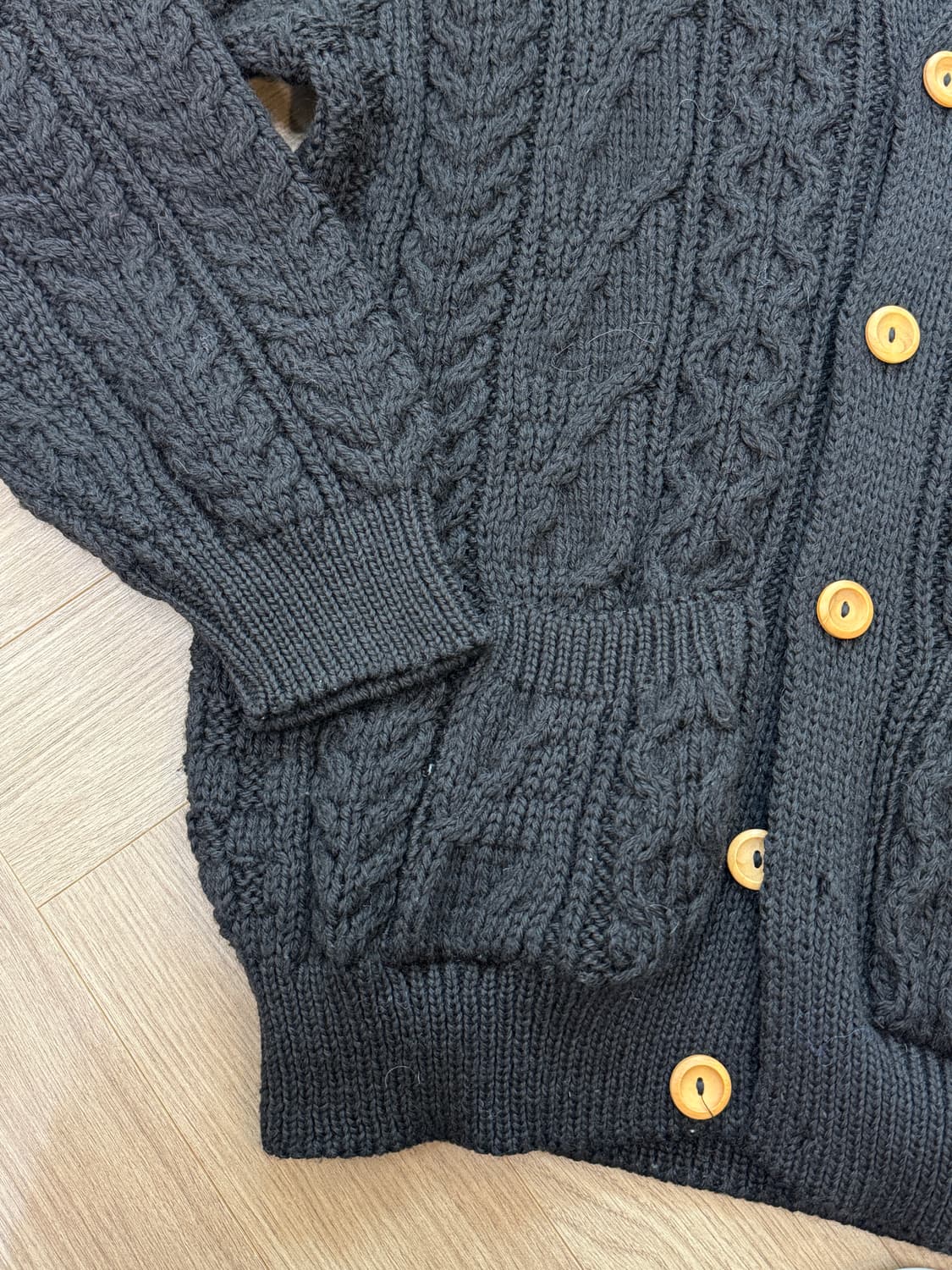 케리울른밀즈 피셔맨 카라 가디건 상품이미지3