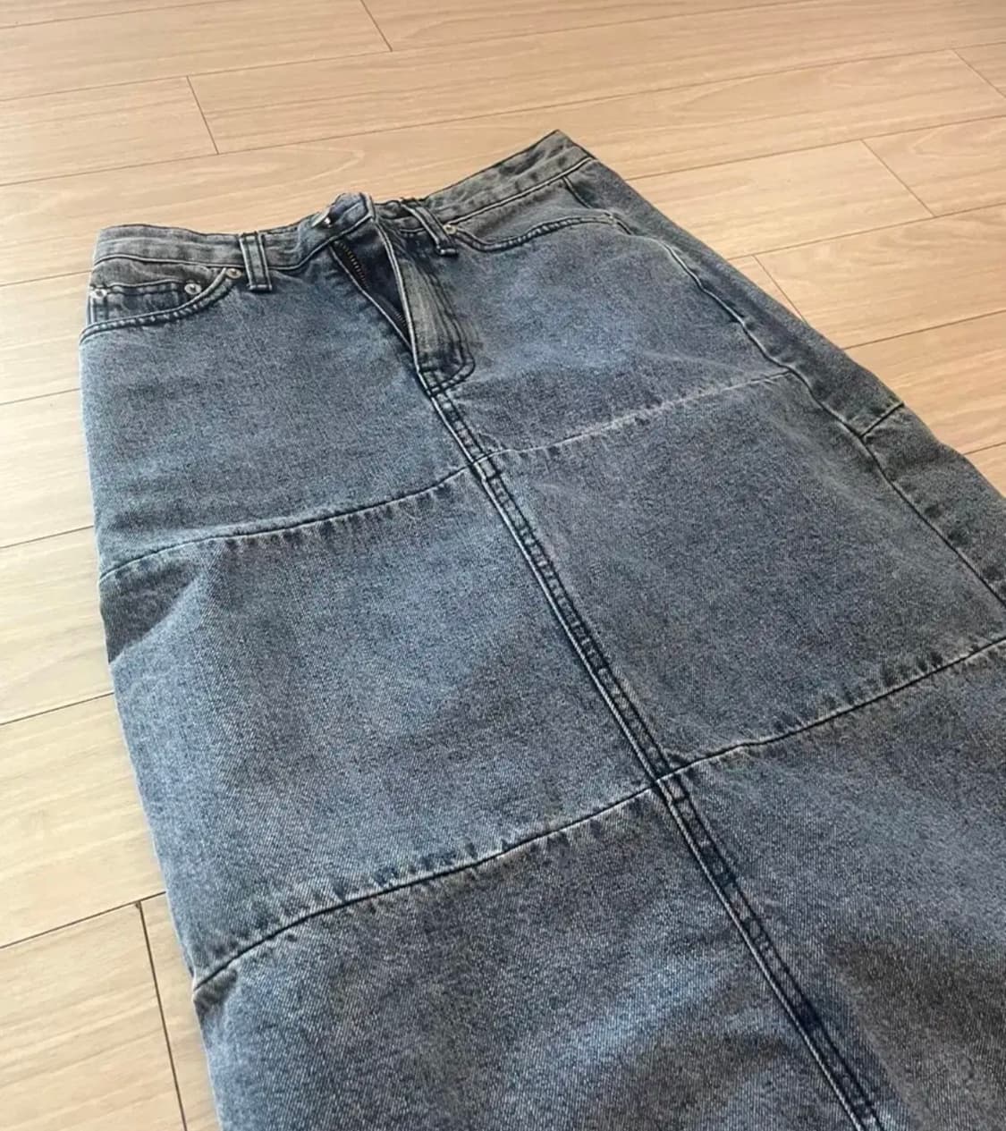 롱 데님스커트 청스커트 라룸 어텀 롱스커트 어리틀빗 매니크 상품이미지6