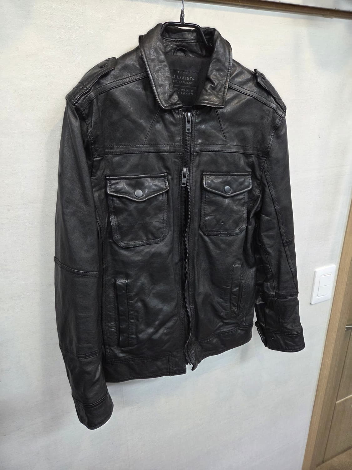 올세인츠 투웨이 견장 레더 가죽자켓 s 상품이미지5