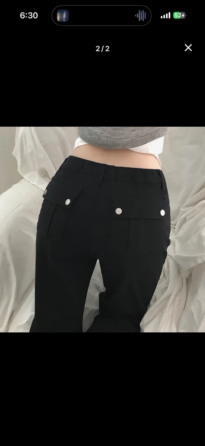 블랙 부츠컷 팬츠 여름 m 롱사이즈 상품이미지1