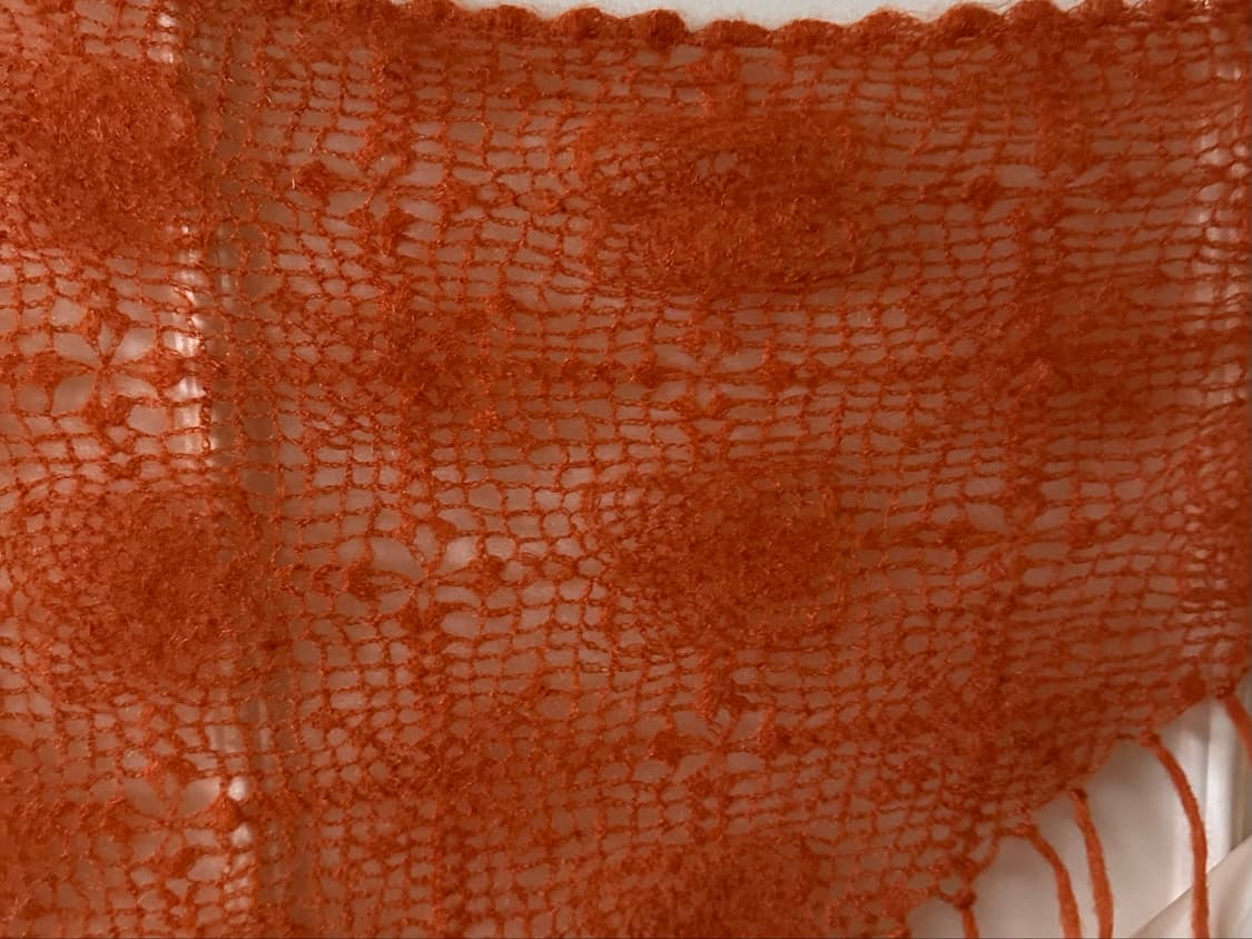 Orange Sunburn Fringe Scarf 상품이미지9