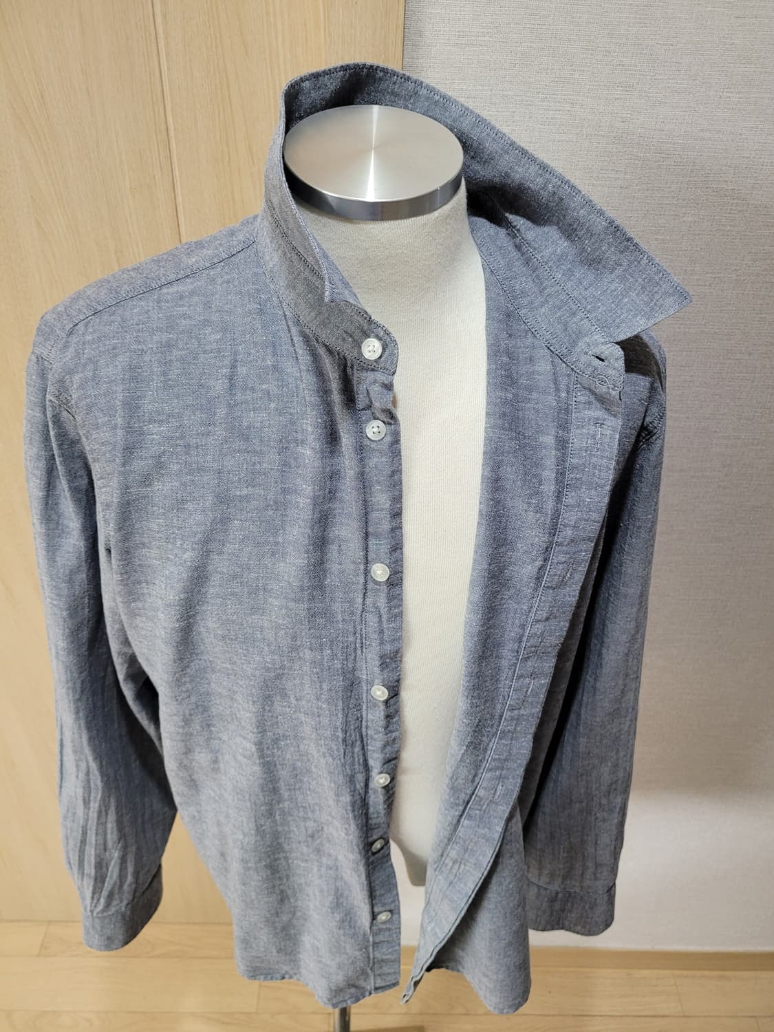 카이아크만 Kai-aakmann 남자 샴브레이 셔츠 110 네이비 상품이미지7